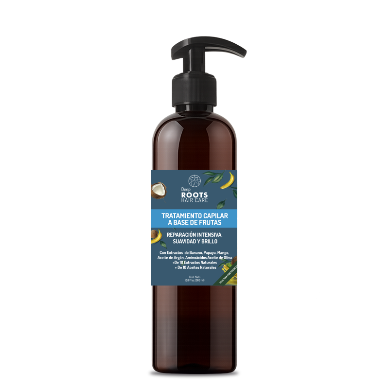 Tratamiento Capilar a Base de Frutas con su exclusiva mezcla de frutas trabaja profunda y delicadamente para acondicionar y fortalecer el cabello Deep Roots 1000 ml
